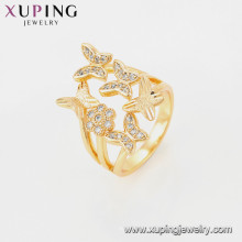 15085 Elegant ladies jewelry butterfly shape synthetic CZ paved high-end finger ring